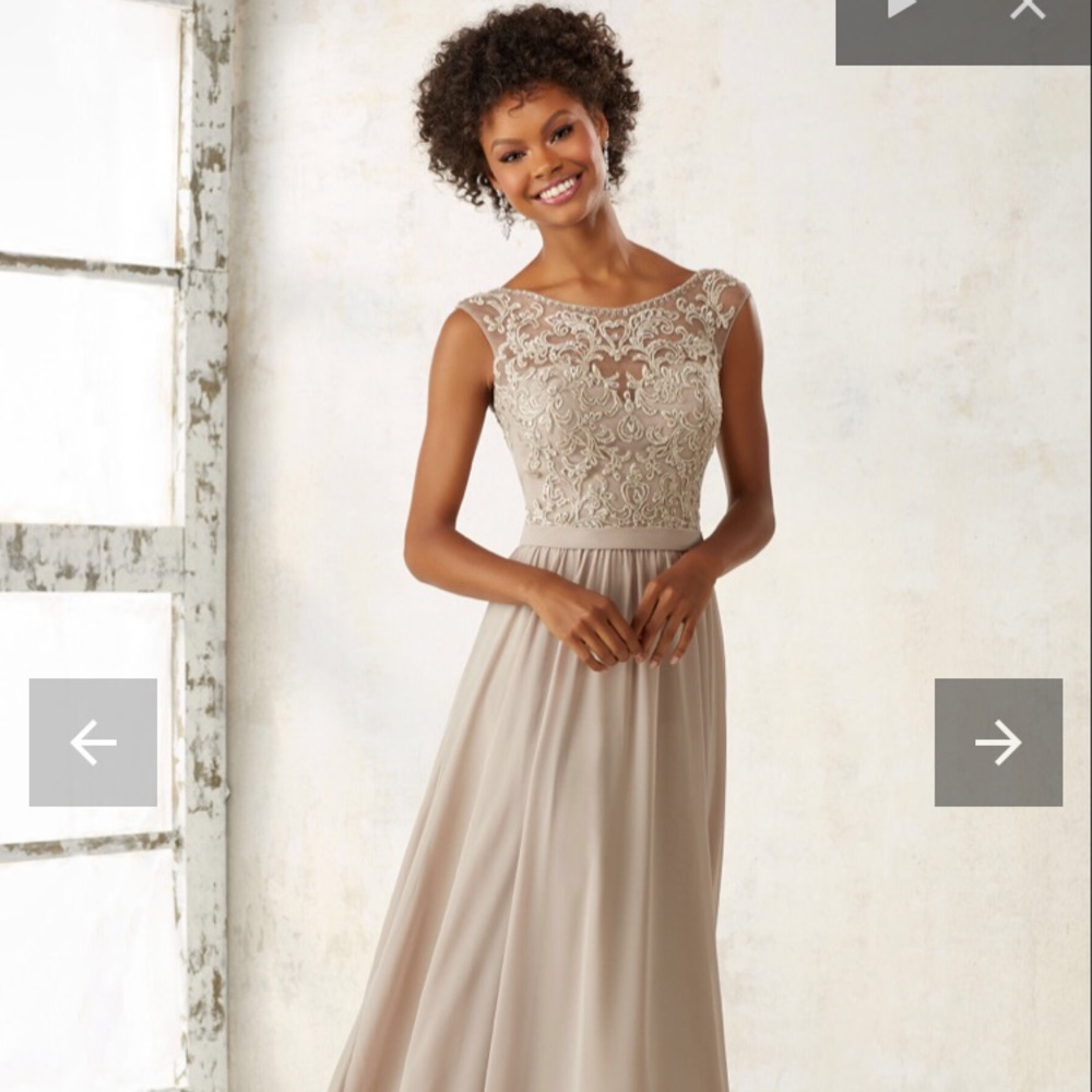 Morilee bridesmaid dress. Latte color. Worn once